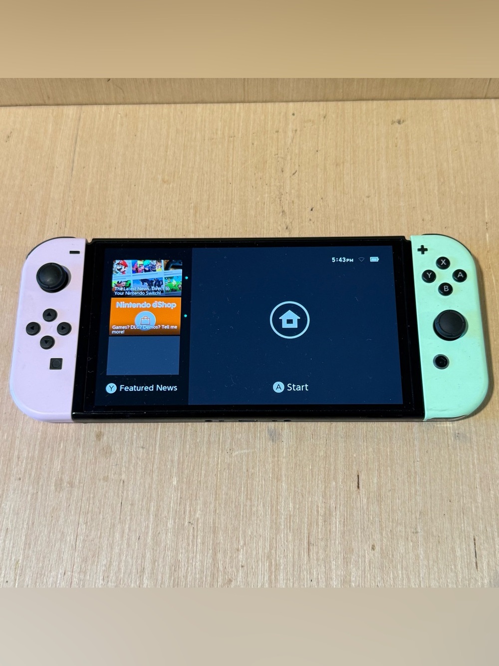 Nintendo Switch HEG-001 Handheld Console 32GB Pink/Green Joy New Cond w/Charger!